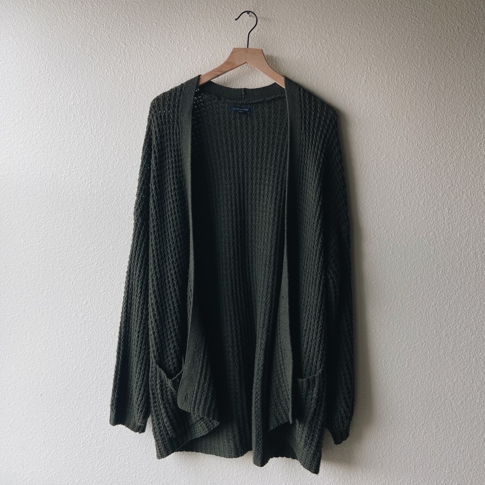 Dark green cardigan